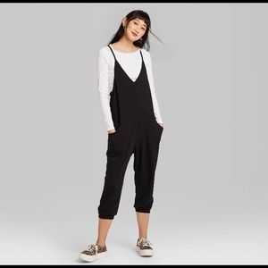 Sleeveless V-Neck Knit Jumpsuit